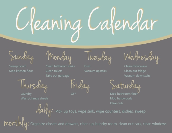 Cleaning Calendars are cool!